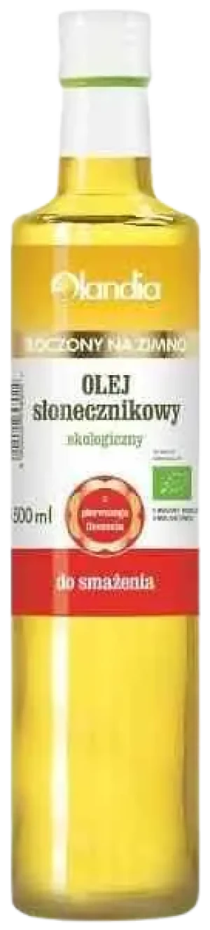 OLEJ SŁONECZNIKOWY DO SMAŻENIA TŁOCZONY NA ZIMNO BIO 500 ml