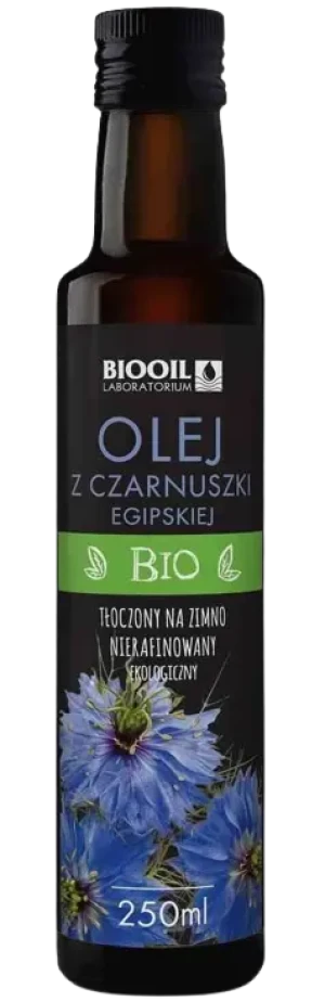 OLEJ Z CZARNUSZKI EGIPSKIEJ TŁOCZONY NA ZIMNO BIO 250 ml