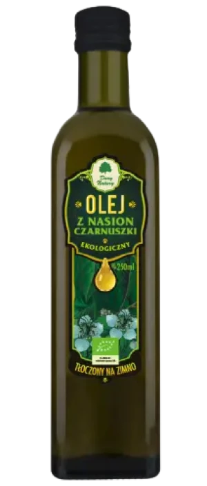 OLEJ Z NASION CZARNUSZKI TŁOCZONY NA ZIMNO BIO 250 ml