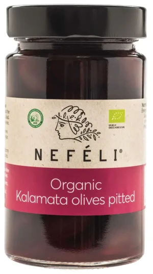 OLIWKI CZARNE KALAMATA BEZ PESTEK W ZALEWIE BIO 295 g (160 g)