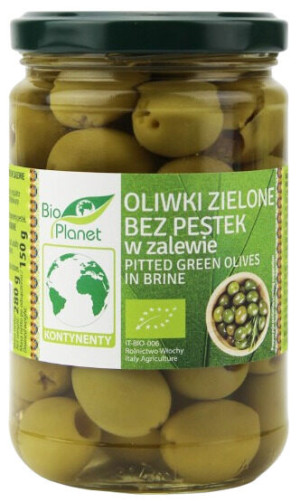 OLIWKI ZIELONE BEZ PESTEK W ZALEWIE BIO 280 g (150 g)