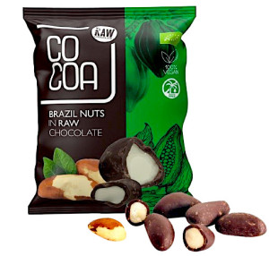 ORZECHY BRAZYLIJSKIE W CZEKOLADZIE SUROWEJ BIO 70 g