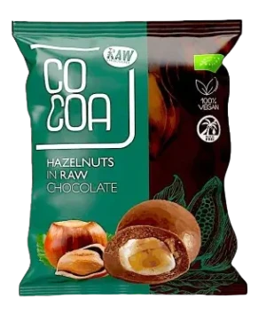 ORZECHY LASKOWE W SUROWEJ CZEKOLADZIE BIO 70 g