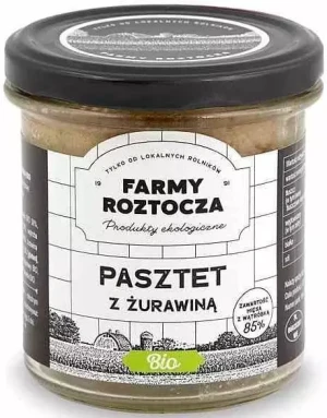 PASZTET DROBIOWO - WIEPRZOWY Z ŻURAWINĄ BIO 180 g
