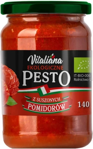 PESTO Z SUSZONYCH POMIDORÓW BIO 140 g