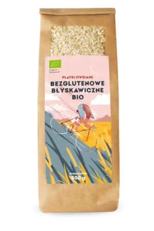 PŁATKI OWSIANE BŁYSKAWICZNE BEZGLUTENOWE BIO 500 g