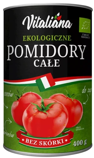 POMIDORY CAŁE BEZ SKÓRKI BIO 400 g
