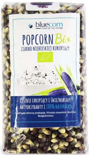 POPCORN ZIARNA Z NIEBIESKIEJ KUKURYDZY BEZGLUTENOWE BIO 350 g