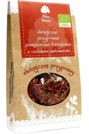 PRZYPRAWA POMIDOROWO - BAZYLIOWA Z CZOSNKIEM NIEDŹWIEDZIM BIO 40 g