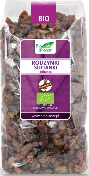 RODZYNKI SUŁTANKI BEZGLUTENOWE BIO 1 kg