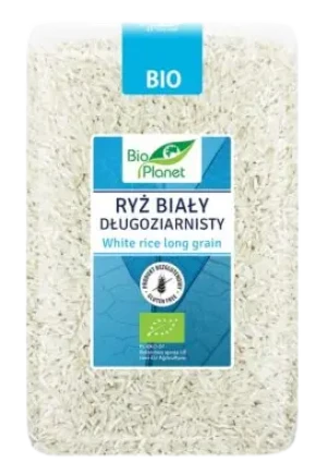 RYŻ BIAŁY DŁUGOZIARNISTY BEZGLUTENOWY BIO 1 kg