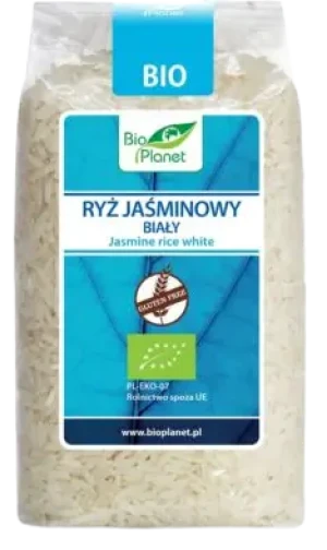 RYŻ JAŚMINOWY BIAŁY BEZGLUTENOWY BIO 500 g