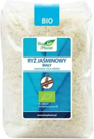 RYŻ JAŚMINOWY BIAŁY BEZGLUTENOWY BIO 1 kg
