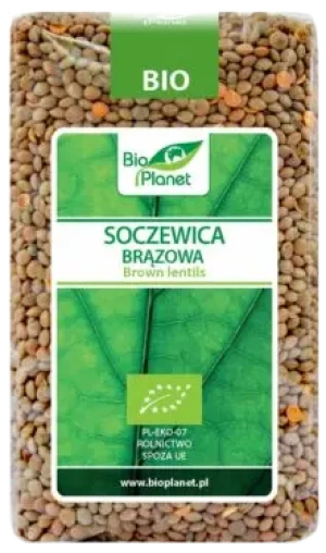 SOCZEWICA BRĄZOWA BIO 500 g