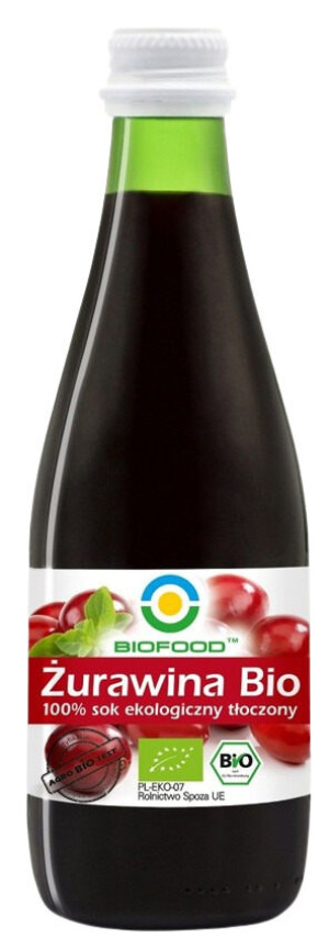 SOK Z ŻURAWINY NFC BEZGLUTENOWY BIO 300 ml