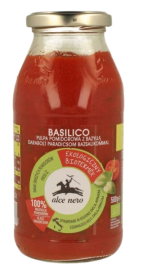 PULPA POMIDOROWA Z BAZYLIĄ BIO 500 g