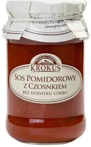 SOS POMIDOROWY Z CZOSNKIEM BEZ DODATKU CUKRÓW 340 g