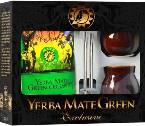 ZESTAW DLA DWOJGA YERBA MATE BIO 400 g, 2 x MATERO (LOSOWY WZÓR), 2 x BOMBILLA