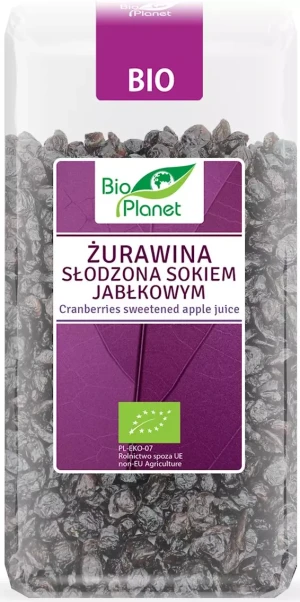 ŻURAWINA SŁODZONA SOKIEM JABŁKOWYM BIO 400 g