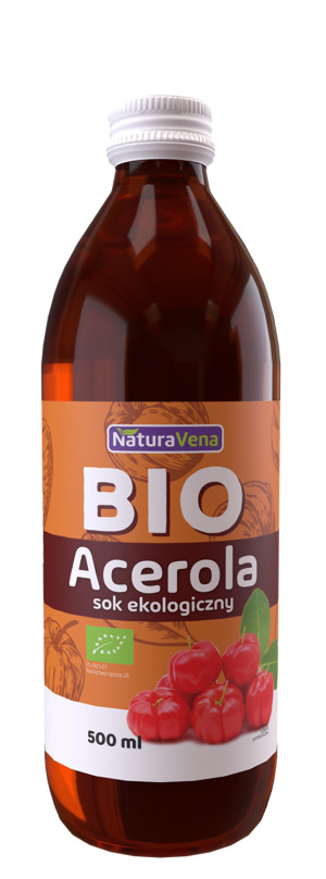 SOK Z ACEROLI BEZ DODATKU CUKRÓW BIO 500 ml