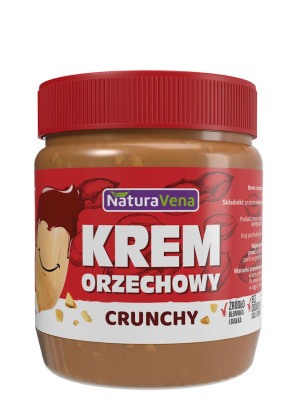 KREM ORZECHOWY CRUNCHY 100 % BEZ DODATKU SOLI I CUKRÓW 340 g