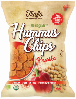 CHIPSY Z CIECIERZYCY O SMAKU PAPRYKOWYM BEZGLUTENOWE BIO 75 g