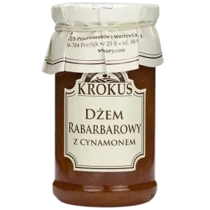 DŻEM RABARBAROWY Z CYNAMONEM O OBNIŻONEJ ZAWARTOŚCI CUKRU BEZGLUTENOWY 235 g