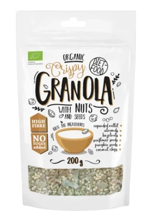 GRANOLA ORZECHOWA Z ORZECHAMI LASKOWYMI I MIGDAŁAMI BIO 200 g