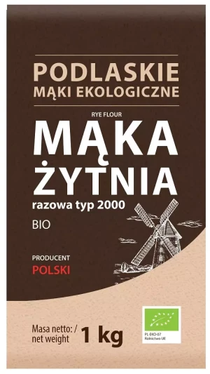 MĄKA ŻYTNIA RAZOWA TYP 2000 BIO 1 kg