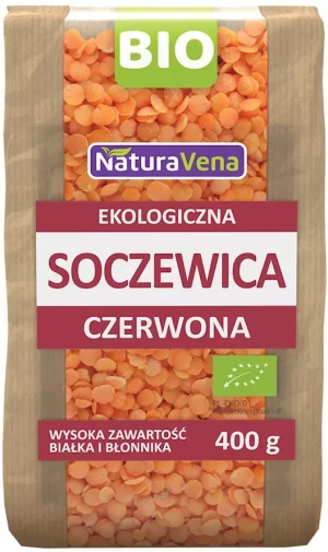 SOCZEWICA CZERWONA BIO 400 g