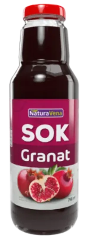 SOK Z GRANATU 100 % 750 ml