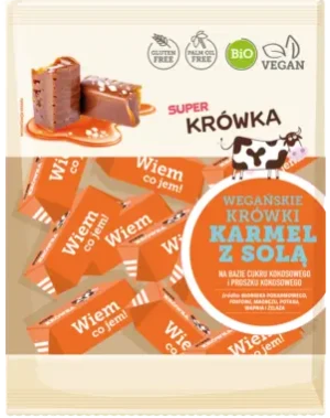 KRÓWKI KARMELOWE Z SOLĄ BEZMLECZNE BEZGLUTENOWE BIO 150 g