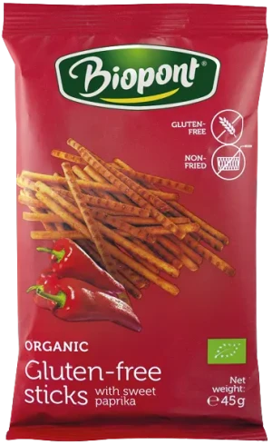 PALUSZKI PAPRYKOWE BEZGLUTENOWE BIO 45 g