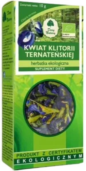 HERBATKA KWIAT KLITORII TERNATEŃSKIEJ BIO 10 g