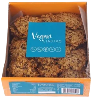 CIASTKA WEGAŃSKIE OWSIANE BEZGLUTENOWE Z WIÓRKAMI KOKOSOWYMI BIO 510 g