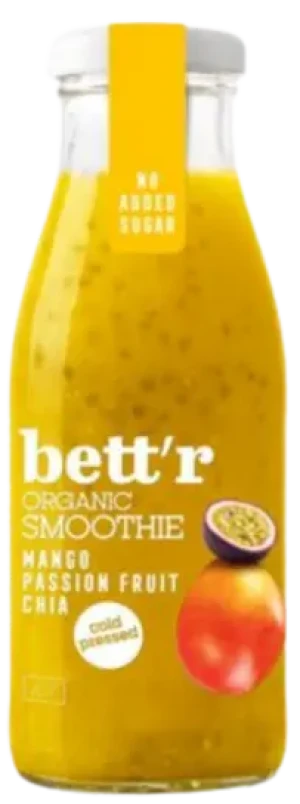 SMOOTHIE Z MANGO, MARAKUJĄ I CHIA BIO 250 ml