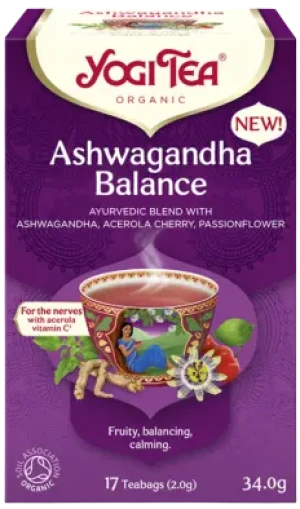 HERBATKA AJURWEDYJSKA RÓWNOWAGA Z ASHWAGANDHĄ (ASHWAGANDHA BALANCE) BIO (17 x 2 g) 34 g