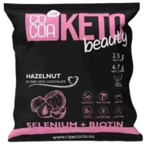 ORZECHY LASKOWE W CZEKOLADZIE KETO CIEMNEJ BEAUTY 70 g