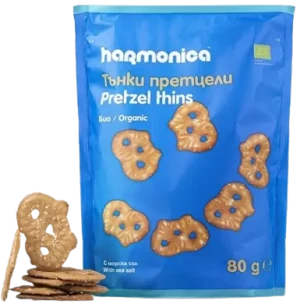 PRECELKI CIENKIE PEŁNOZIARNISTE Z SOLĄ MORSKĄ BIO 80 g