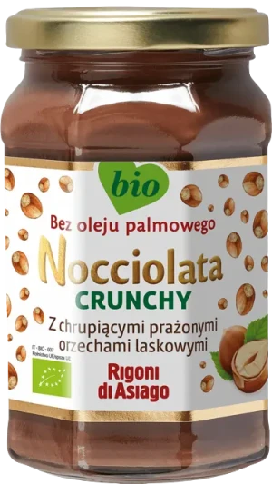 KREM Z ORZECHÓW LASKOWYCH I KAKAO CRUNCHY BEZGLUTENOWY BIO 250 g