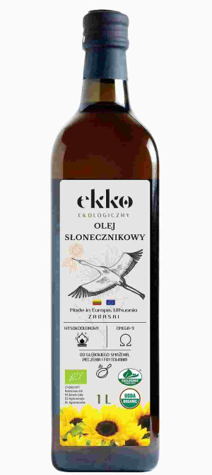 OLEJ SŁONECZNIKOWY DO SMAŻENIA I GOTOWANIA BIO 1 L