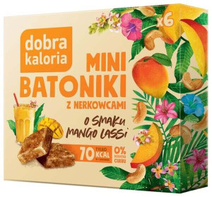 BATONIKI MINI Z NERKOWCÓW O SMAKU MANGO LASSI BEZ CUKRU (6 x 17 g) 102 g