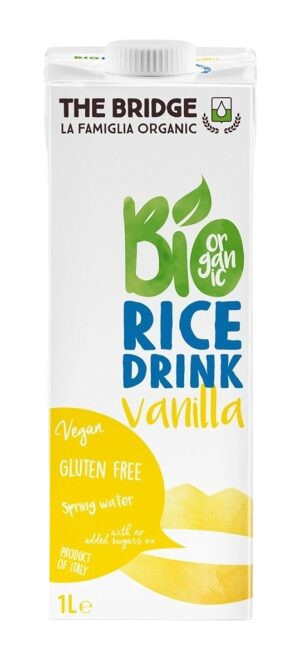 NAPÓJ RYŻOWY O SMAKU WANILIOWYM BEZ CUKRU BEZGLUTENOWY BIO 1 L