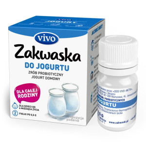 ŻYWE KULTURY BAKTERII DO JOGURTU "ZAKWASKA" BEZGLUTENOWE 1 g (2 FIOLKI)