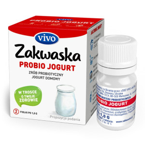 ŻYWE KULTURY BAKTERII DO JOGURTU PROBIO "ZAKWASKA" BEZGLUTENOWE 2 g (2 FIOLKI)