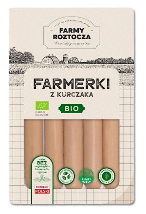 PARÓWKI FARMERKI Z KURCZAKA BIO 250 g