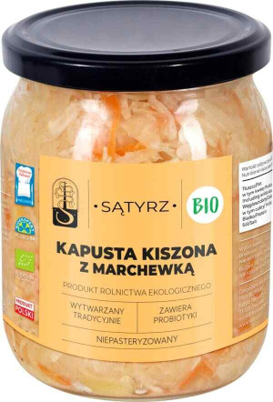 KAPUSTA KISZONA Z MARCHEWKĄ W SŁOIKU BIO 450 g