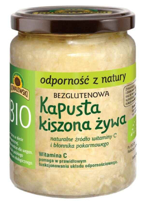 KAPUSTA KISZONA ŻYWA NIEPASTERYZOWANA BEZGLUTENOWA BIO 400 g
