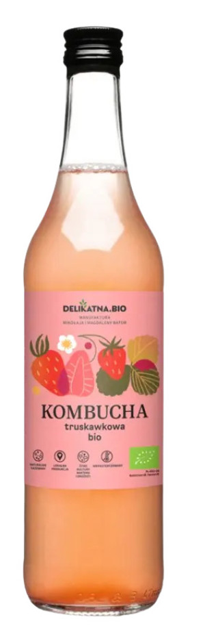 KOMBUCHA TRUSKAWKOWA BIO 500 ml
