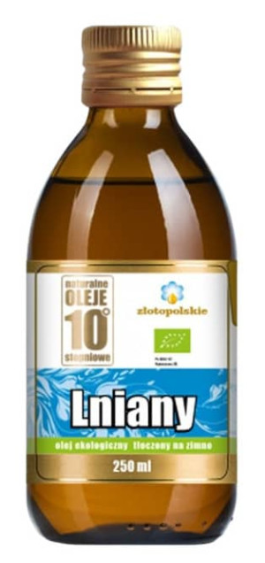 OLEJ LNIANY TŁOCZONY NA ZIMNO BIO 250 ml
